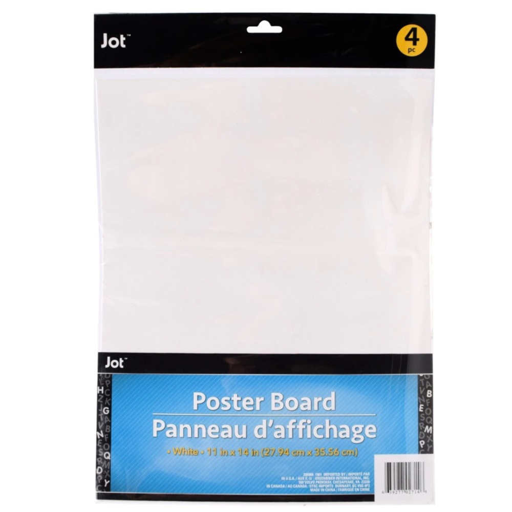 Jot White 11x14” Poster Board 4 Pack Set NWT
